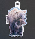 Grizzly Sow with Cub Vinyl Sticker - 6" Die Cut