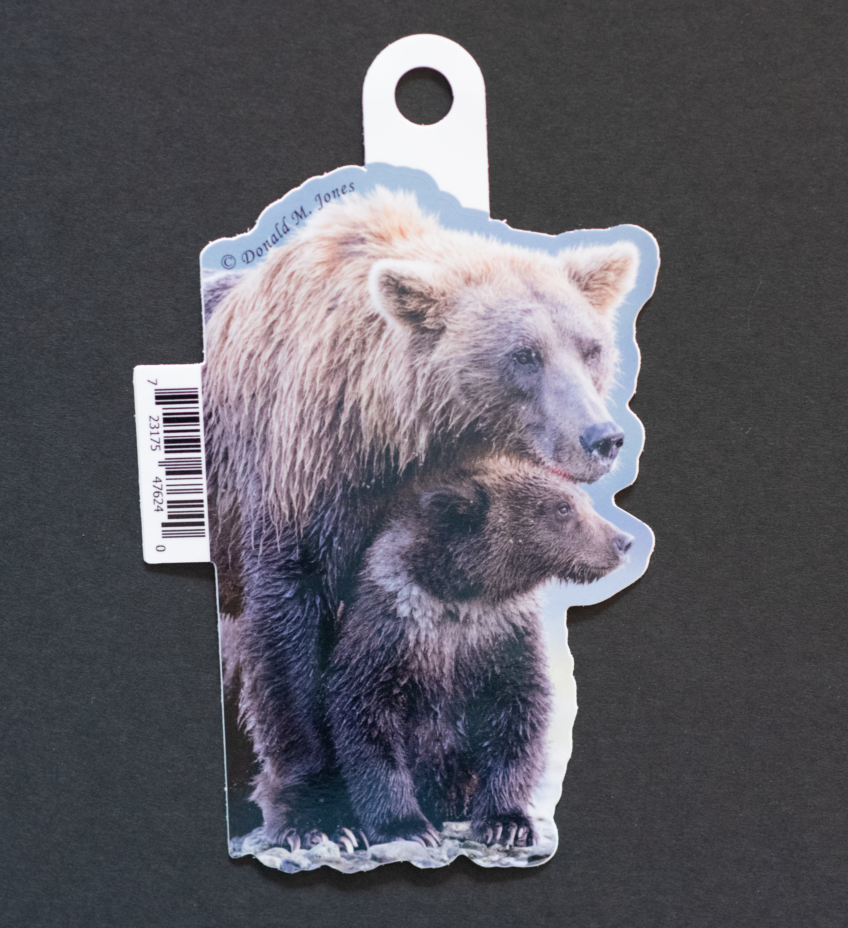 Grizzly Sow with Cub Vinyl Sticker - 6" Die Cut