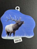Bull Elk Bugling - Full Profile Vinyl Sticker - 6" Die Cut